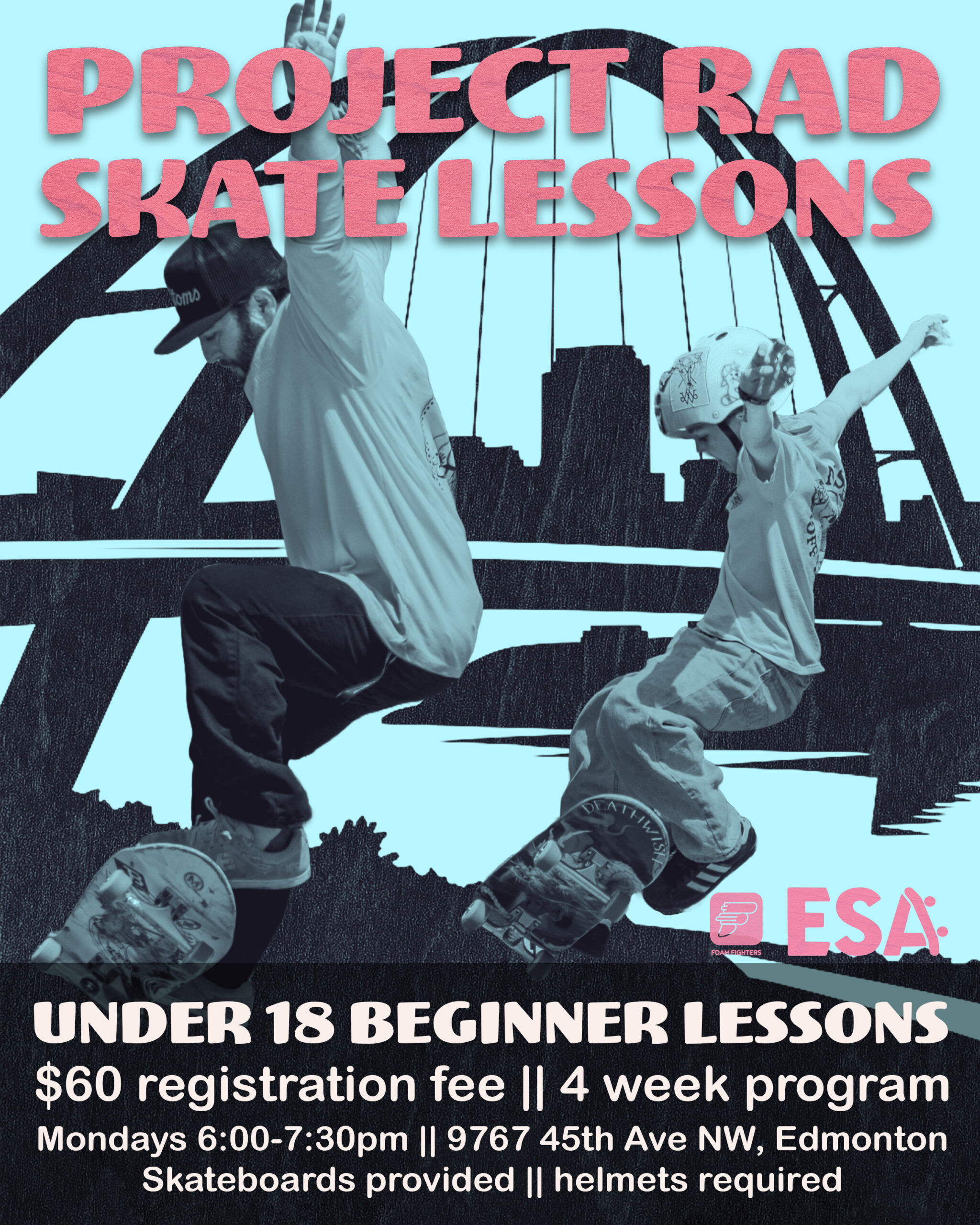 Skaters at a skatepark