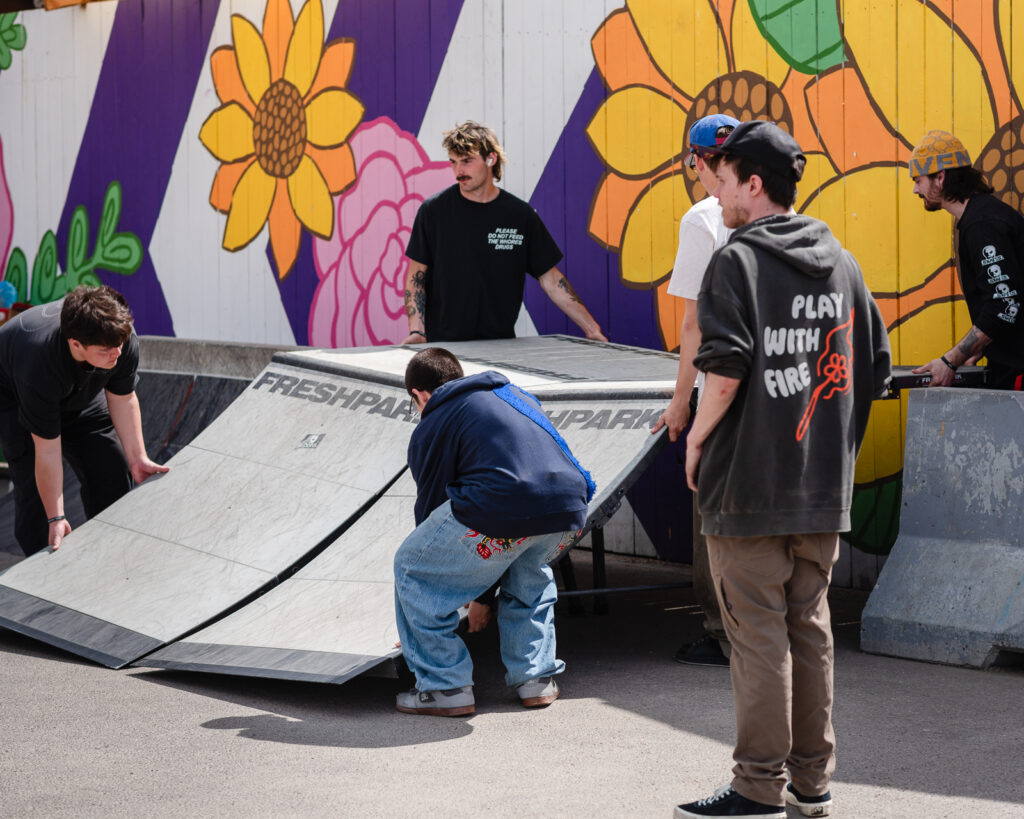 Skateboarding Event Support setup